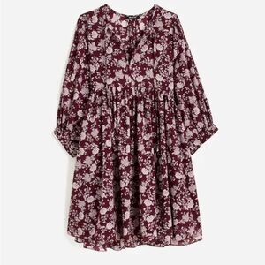 MADEWELL BURGUNDY FLORAL DRESS